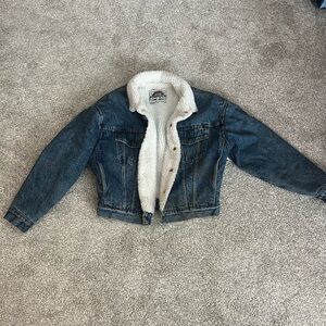 Levi's Blue Denim Kids Jacket with Sherpa Lining
